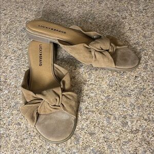 Lucky Brand Women's Brown Knotted Mules